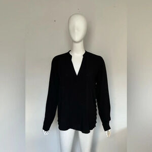 Ya Ya Women’s Size US 6 Black Casual Womens Long Sleeve Blouse Shirt Top NWT